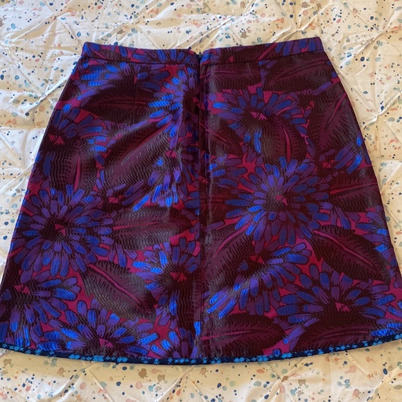 J.Crew Purple Midnight Floral Jacquard Mini Skirt size 4 - Picture 11 of 11